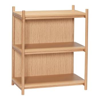 Bibliotecă în culoare naturală cu aspect de lemn de stejar 75x88 cm Heritage – Hübsch