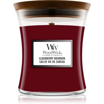 Woodwick Elderberry Bourbon lumânare parfumată 275 g