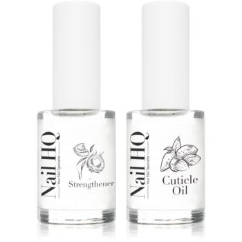 Nail HQ Strengthener & Cuticle Oil Duo set (pentru unghii și cuticule)