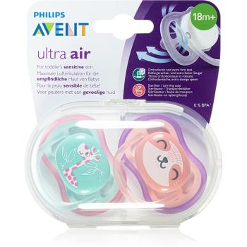 Philips Avent Soother Ultra Air 18m+ suzetă Girl Giraffe/Sloth 2 buc