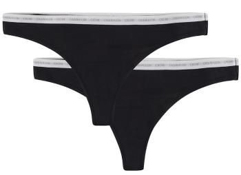 Calvin Klein 2 PACK - tanga pentru femei CK One QD3788E-001 Black/Black S