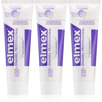 Elmex Enamel Professional pastă de dinți protejarea smaltului dental 3x75 ml