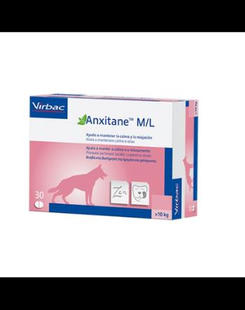 VIRBAC Anxitane M/L Supliment pentru ameliorarea stresului pentru caini si pisici de peste 10 kg, 30 tab.