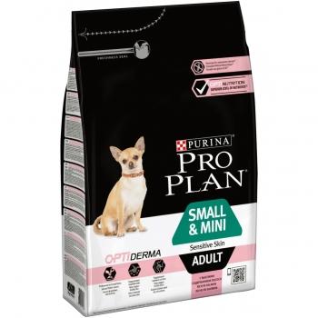 PURINA Pro Plan Sensitive Skin Adult S, Somon, hrană uscată câini, piele și blană, 3kg