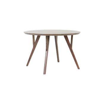 Masă de dining maro rotundă cu blat din lemn de acacia ø 120 cm Quenza – Light & Living