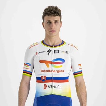 
                 SPORTFUL Tricou de ciclism cu mânecă scurtă - TOTAL ENERGIES 2022 - galben/alb/portocaliu/albastru  
            