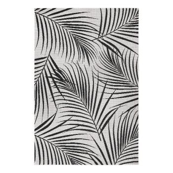 Covor exterior Ragami Flora, 160x230 cm, negru - gri