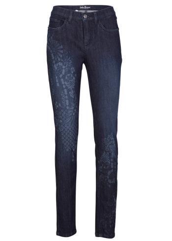 Blugi skinny imprimaţi, cu stretch