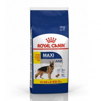 ROYAL CANIN Maxi Adult, hrană uscată câini, 15kg+3kg GRATUIT