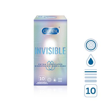 Durex Prezervative Invisible Extra Lubricated 10 buc.
