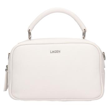 Lagen Geantă crossbody din piele pentru femei BLC-22/2068 WHITE