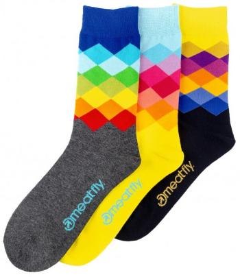 Meatfly 3 PACK - șosete Pixel socks S19 39-42