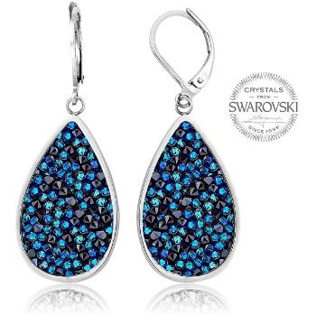 Levien Cercei frumoși cu cristale SS Rocks Pear 24 albastru bermuda
