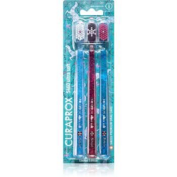 Curaprox Limited Edition Glitter Periuțe de dinți ultra soft 3 pc 5460 Ultra Soft 3 buc