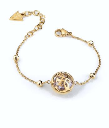 Guess Brățară modernă placată cu aur 4G Logo Boule JUBB01394JWYGS 17 - 21 cm - L