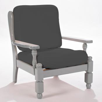 Husa elastica uni pentru fotoliu rustic - gri - Mărimea set husă spătar + husă scaun