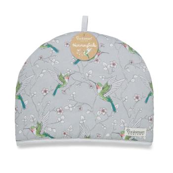 Capac din bumbac pentru ceainic Cooksmart ® Hummingbirds, gri