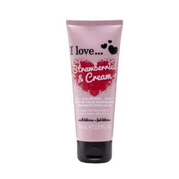 I Love Cremă nutritivă de mâini cu miros de căpșuni(Strawberries & Cream Super Soft Hand Lotion) 75 ml