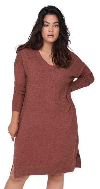 ONLY CARMAKOMA Rochie de damă CARIBI Regular Fit 15263791 Spiced Apple MELANGE 5XL/6XL