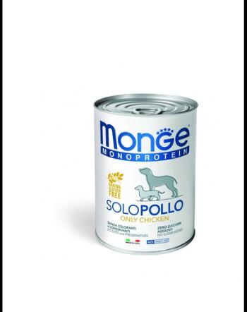 MONGE Monoprotein, hrana umeda pentru caini, Pui 400 g