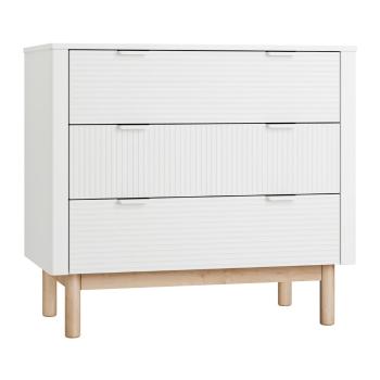 Comodă pentru copii albă joasă 100x52 cm Miloo – Pinio