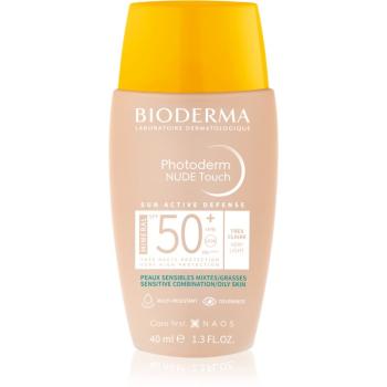 Bioderma Photoderm Nude Touch fluid mineral cu protecție solară SPF 50+ culoare Very light 40 ml