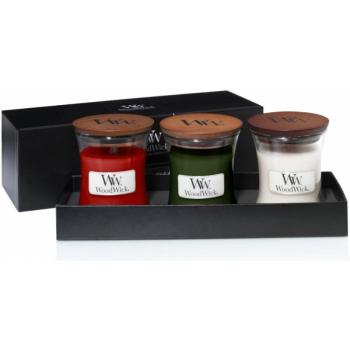 WoodWick Set cadou de mici lumânări parfumate lemnoase 3 x 85 g