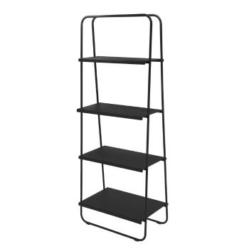 Etajeră neagră din metal 30x141 cm A-Bookshelf – Zone