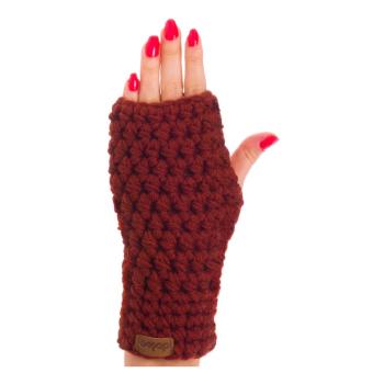 Mănuși tricotate manual DOKE Marsala, maro