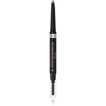 L’Oréal Paris Infaillible 24h Filling Triangular Pencil creion sprâncene precise rezistent la apa culoare 06 Dark Blonde 1 ml