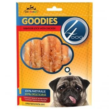 Recompense 4Dog Goodies Chicken Rawhide Stick, 100 g