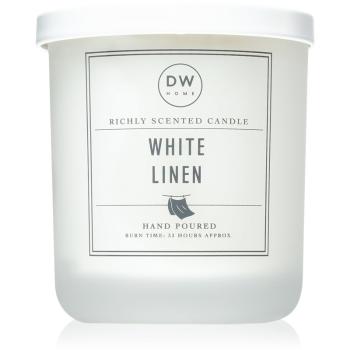 DW Home Signature White Linen lumânare parfumată 264 g