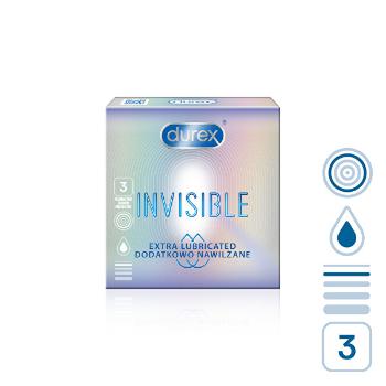 Durex Prezervative Invisible Extra Lubricated 3 buc.