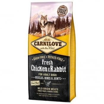 Pachet 2 x Carnilove Fresh Chicken and Rabbit, Bones and Joints for Adult Dogs 12 kg