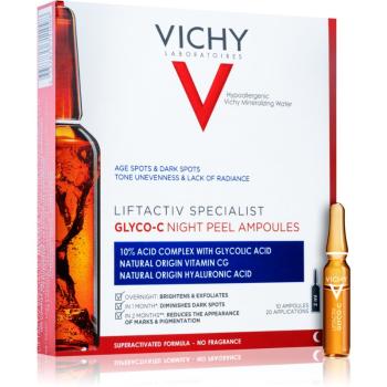 Vichy Liftactiv Specialist Glyco-C fiole împotriva pigmentării pentru noapte 10 x 2 ml