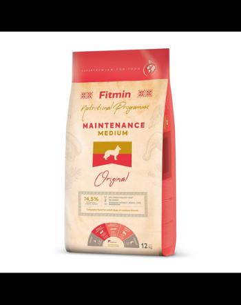 FITMIN Dog Medium Maintenance 12 kg caini adulti talie medie cu activitate moderata/digestie sensibila