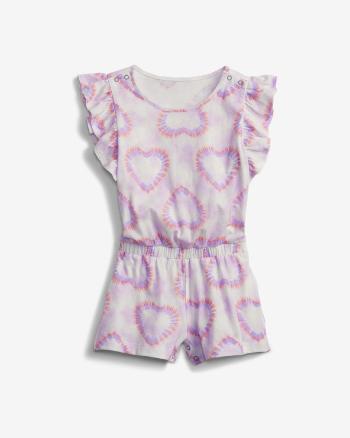 GAP Ruffle Romper Overal pentru copii Roz Alb