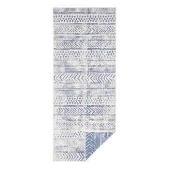 Covor adecvat pentru exterior NORTHRUGS Biri, 80 x 350 cm, albastru-crem