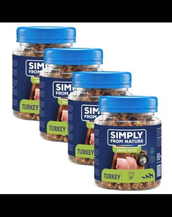 SIMPLY FROM NATURE Smart Bites set recompense caine 4x130 g din curcan