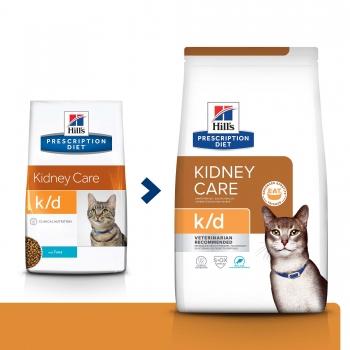 HILL'S Prescription Diet k/d Kidney Care, Ton, dietă veterinară pisici, hrană uscată, sistem renal, 1.5kg