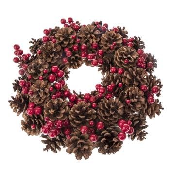 Coroniță de Crăciun Red Berries 35 cm