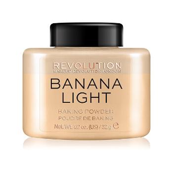 Revolution Pudră transparentă cu textură ușoară (Loose Baking Powder Banana Light) 32 g