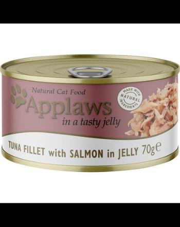 APPLAWS Cat Tuna Fillet &amp; Salmon in Jelly hrana umeda pentru pisica adulta, cu ton si somon 70g