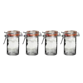 Set 4 borcane din sticlă cu capac Premier Housewares