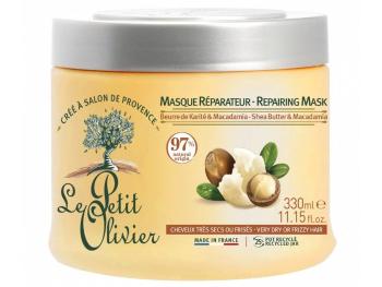 Le Petit Olivier Mască regenerantă pentru păr uscat, unt de shea și ulei de macadamia(Repairing Mask) 330 ml