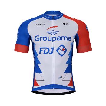 
                 BONAVELO Tricou de ciclism cu mânecă scurtă - GROUPAMA FDJ 2022 - albastru/roșu/alb  
            