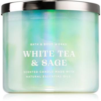 Bath & Body Works White Tea & Sage lumânare parfumată 411 g