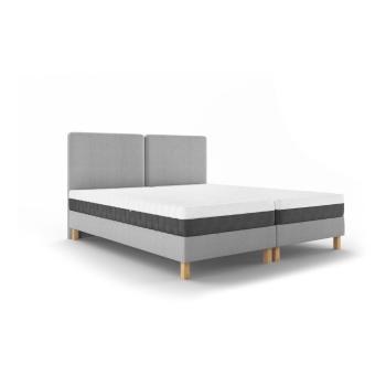 Pat dublu Mazzini Beds Lotus, 180 x 200 cm, gri deschis