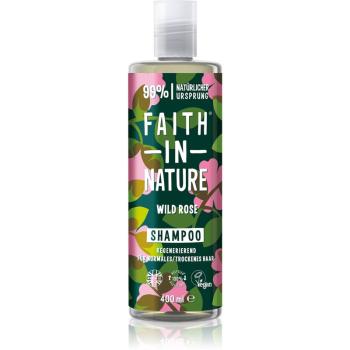 Faith In Nature Wild Rose sampon pentru regenerare pentru par normal spre uscat 400 ml