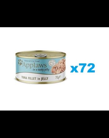 APPLAWS Cat Adult Tuna Fillet in Jelly Set conserve pisica, cu ton in aspic 72x70g